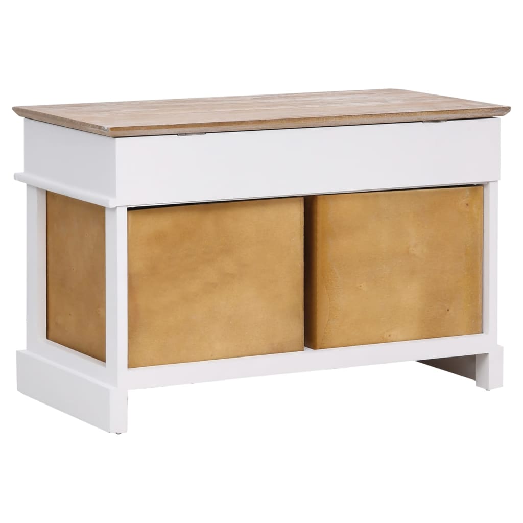 Panca da Ingresso 70x35x45 cm in Legno di Paulownia - homemem39