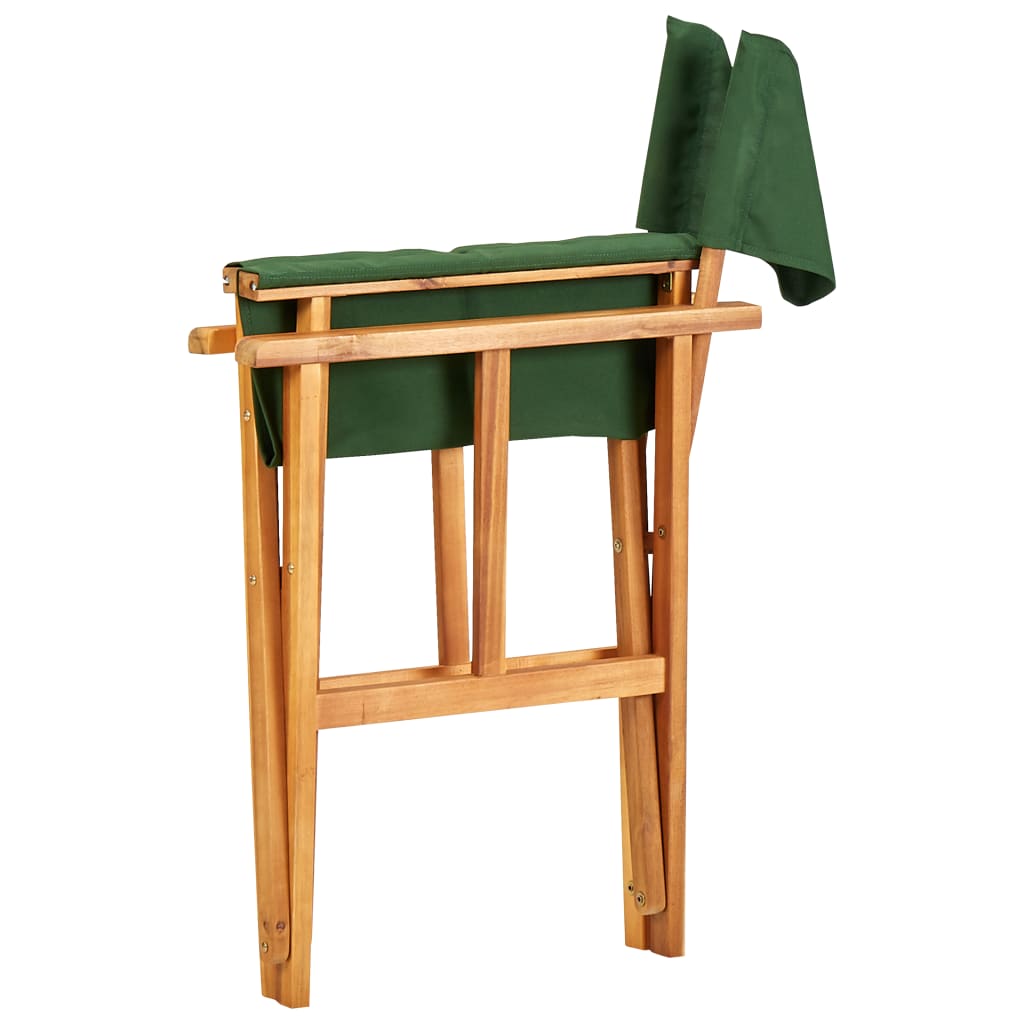 Sedie da Regista 2 pz in Legno Massello di Acacia Verde - homemem39
