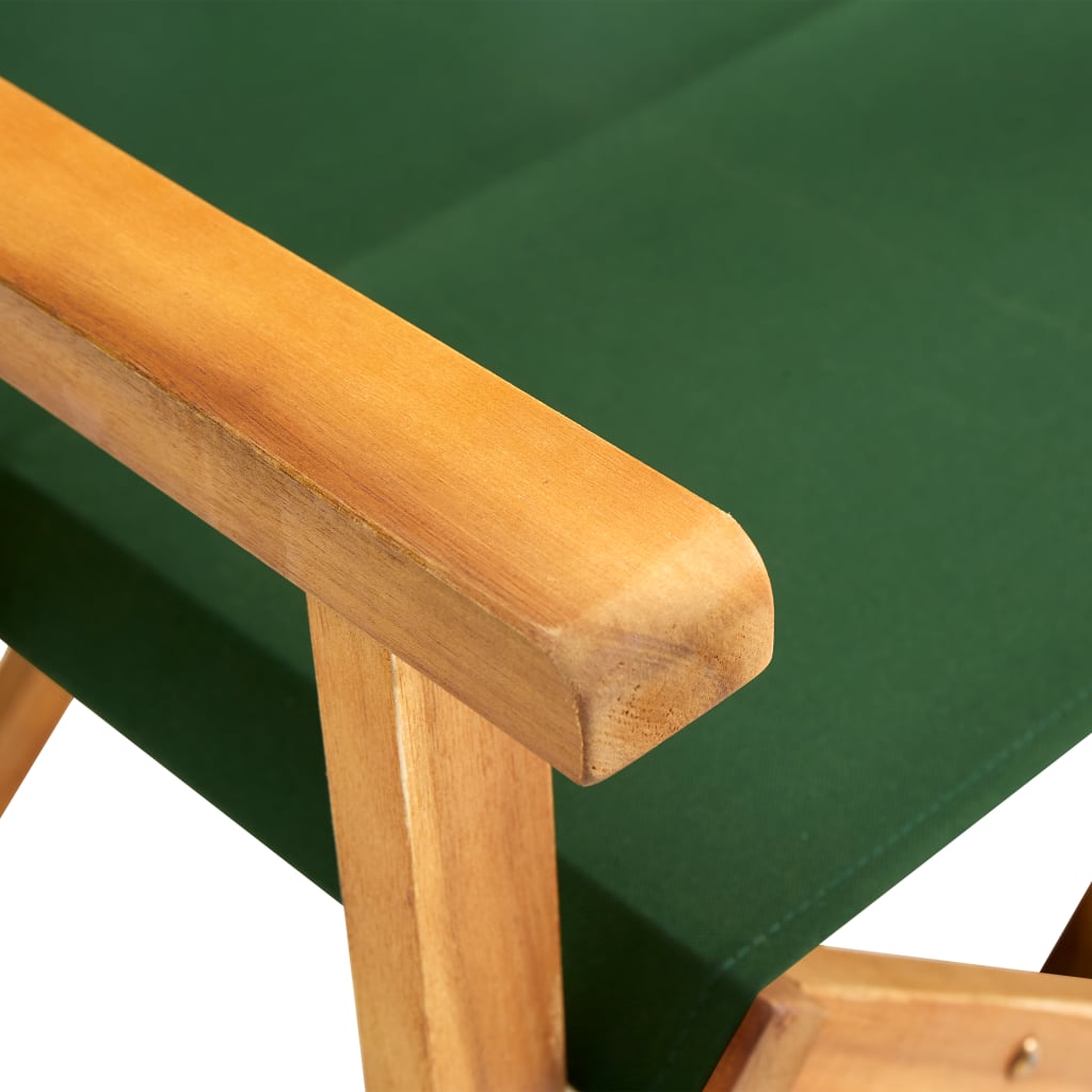 Sedie da Regista 2 pz in Legno Massello di Acacia Verde - homemem39