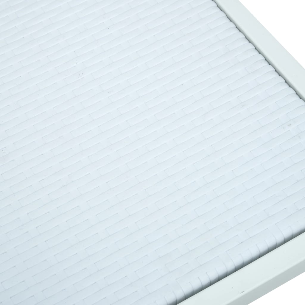 Sedie da Giardino 4 pz Bianche in Plastica Stile Rattan - homemem39