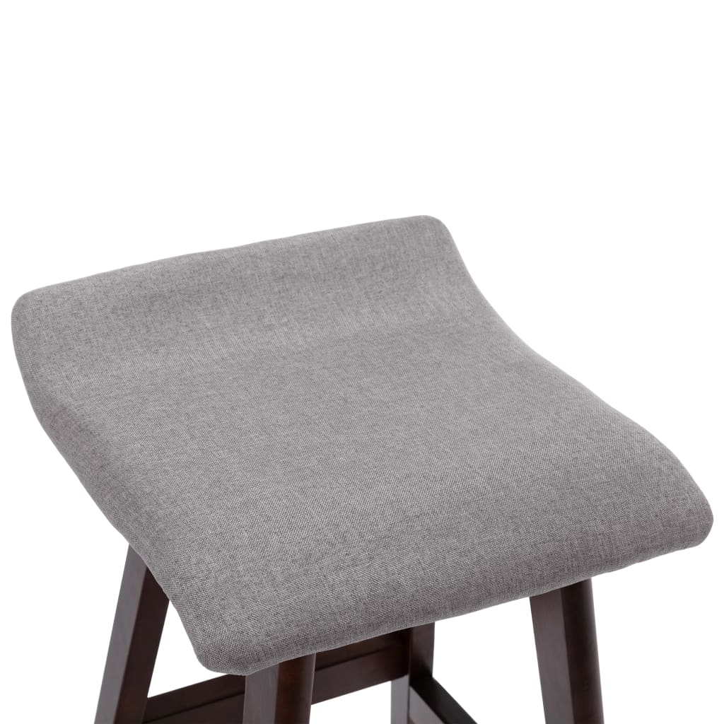 Sedie da Bar 2 pz Grigio Chiaro in Tessuto - homemem39
