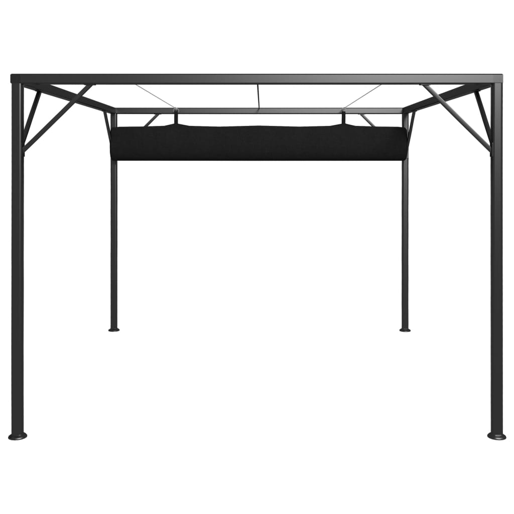 Gazebo da Giardino con Tetto a Scomparsa 3x3 m Antracite - homemem39