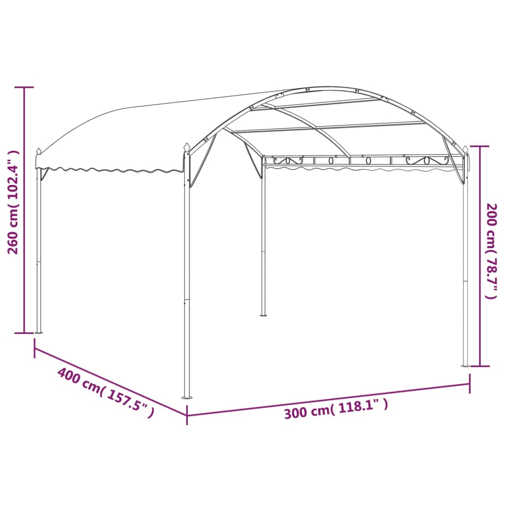 Gazebo in Tessuto Crema - homemem39