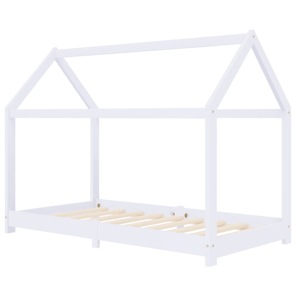 Giroletto per Bambini Bianco in Massello di Pino 80x160 cm - homemem39