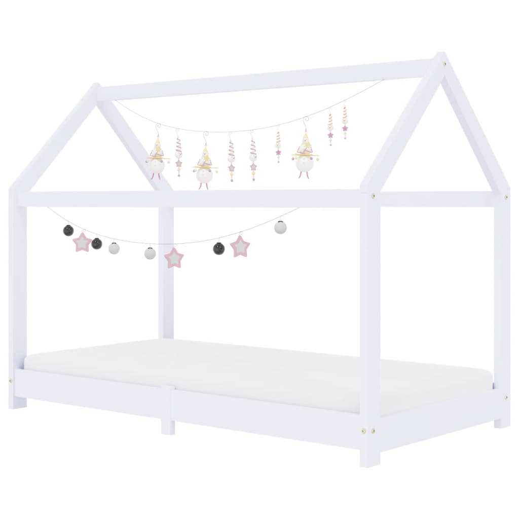 Giroletto per Bambini Bianco in Massello di Pino 80x160 cm - homemem39