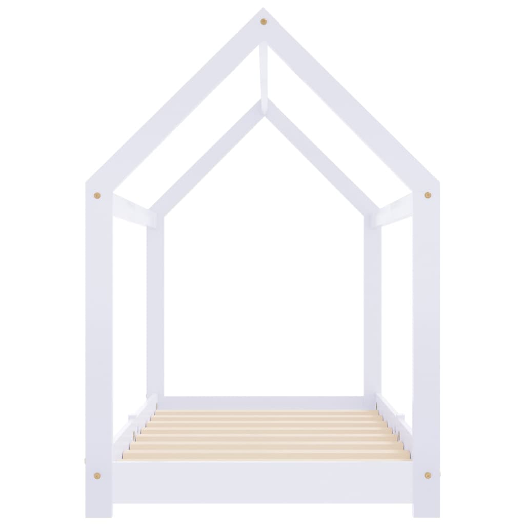 Giroletto per Bambini Bianco in Massello di Pino 80x160 cm - homemem39