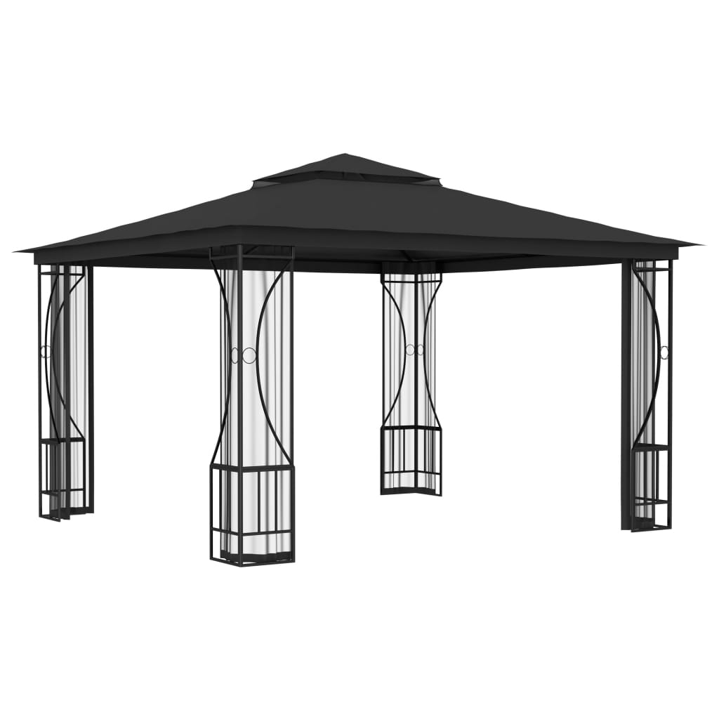 Gazebo con Rete 300x300x265 cm Antracite - homemem39
