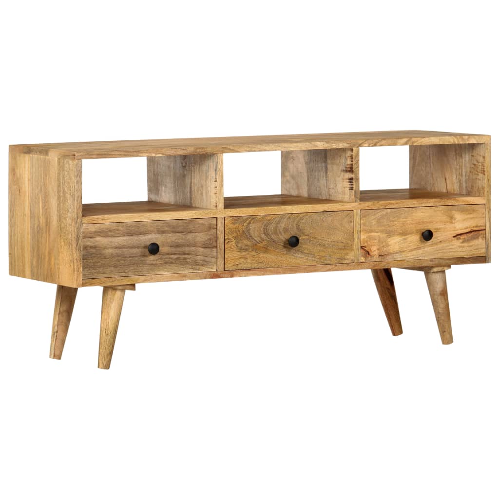 Mobile Porta TV 110x36x50 cm in Legno Massello di Mango - homemem39