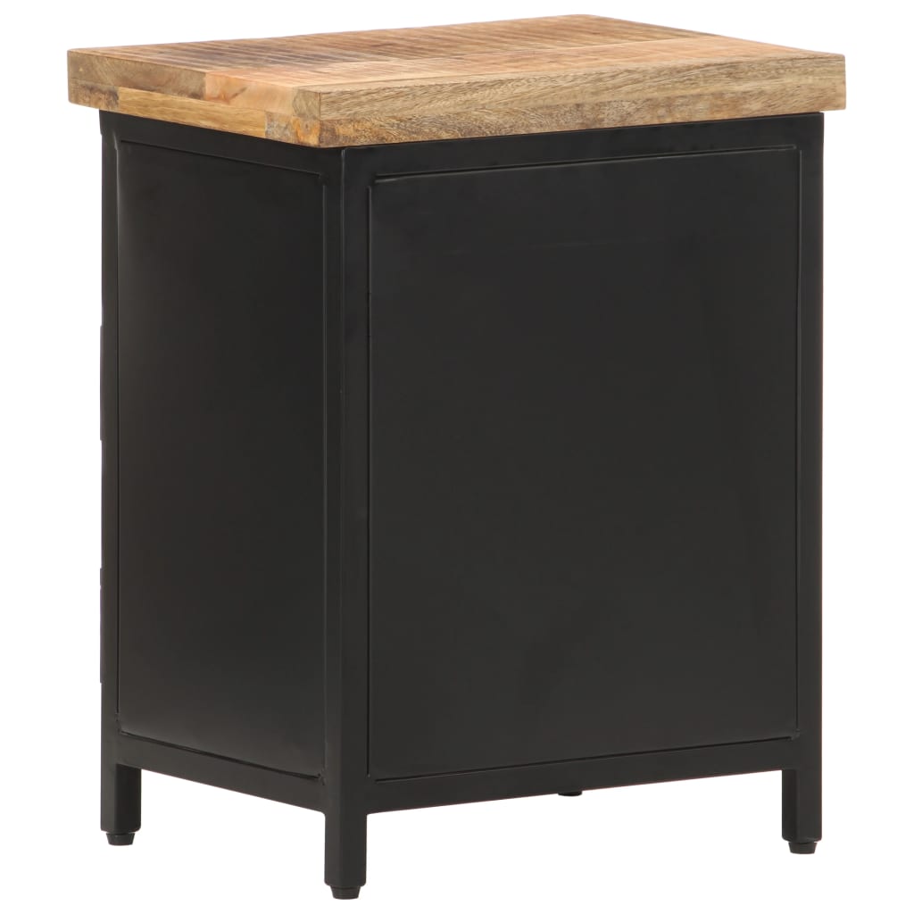 Comodino 40x30x52 cm in Legno di Mango Grezzo - homemem39
