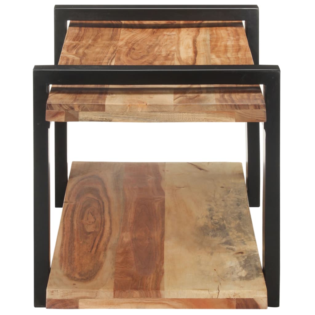 Mobile Porta TV 90x40x40 cm in Legno Massello di Acacia - homemem39