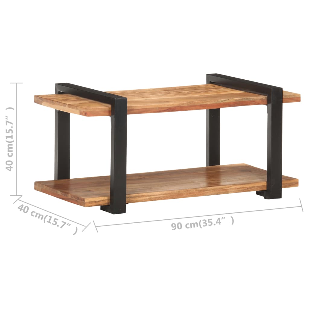 Mobile Porta TV 90x40x40 cm in Legno Massello di Acacia - homemem39