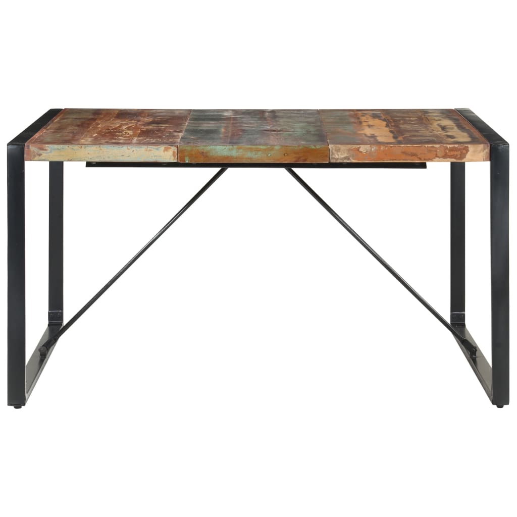 Tavolo da Pranzo 140x140x75 cm in Legno Massello di Recupero - homemem39