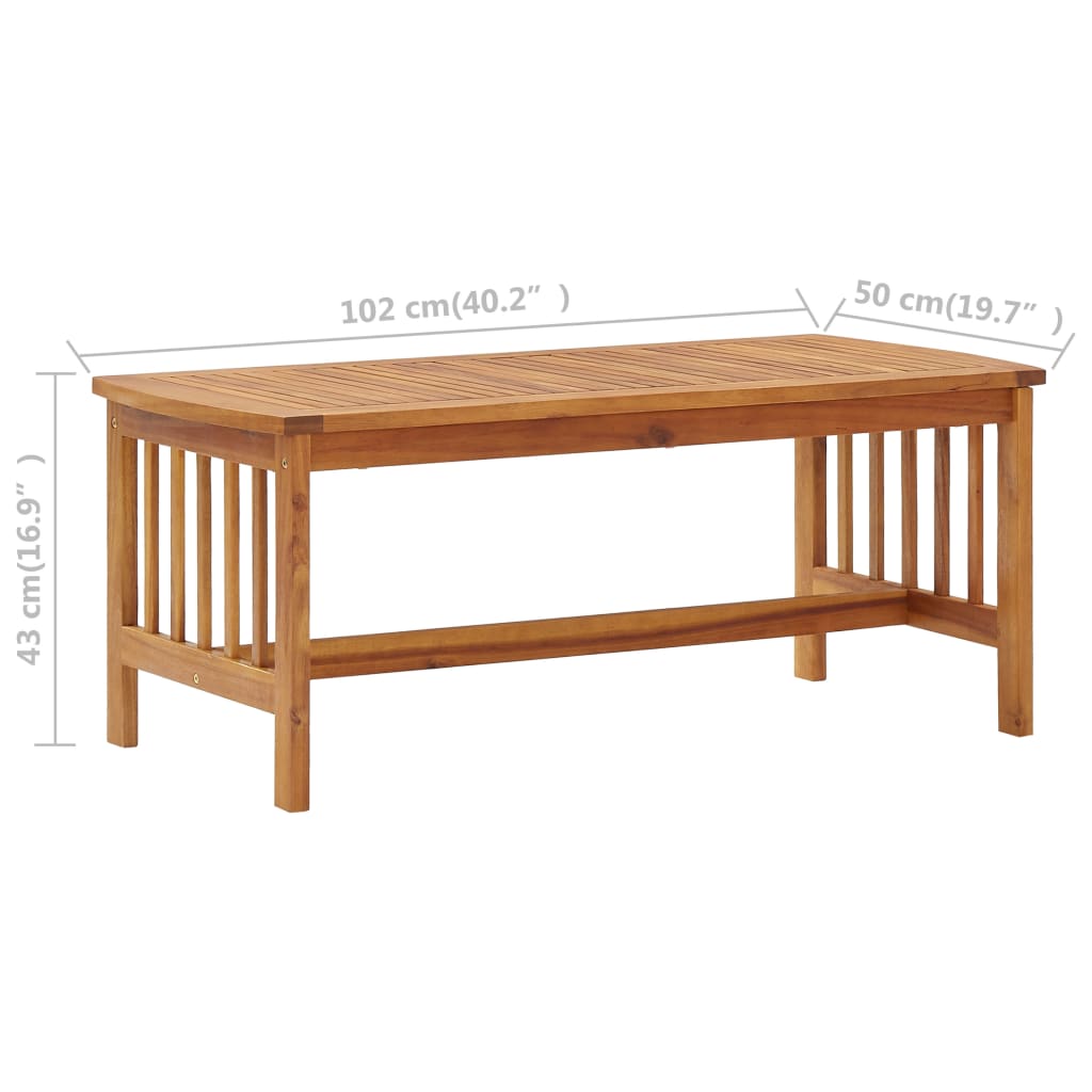 Set Divani da Giardino 2 pz in Legno Massello di Acacia - homemem39