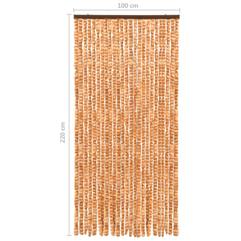 Zanzariera Ocra e Bianco 100x220 cm Ciniglia - homemem39