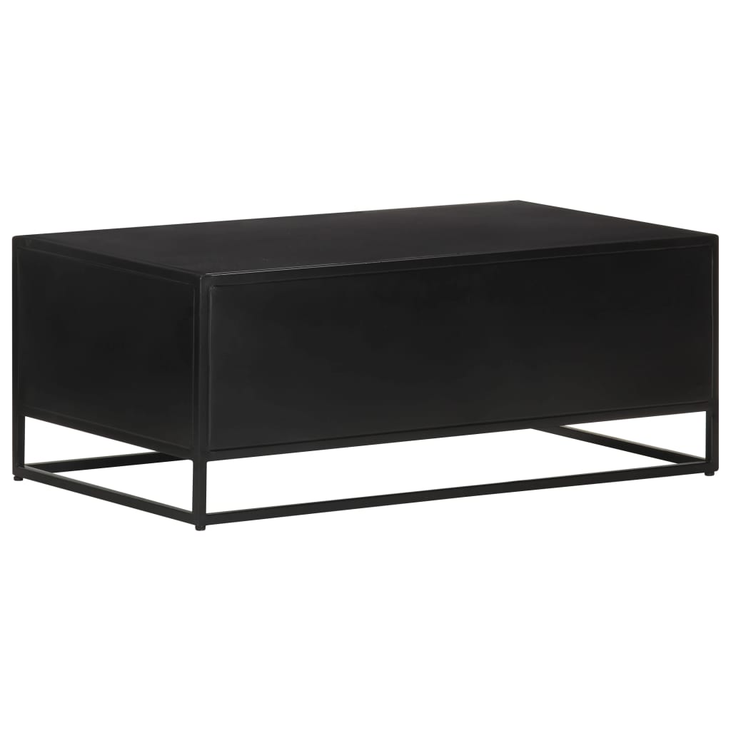Tavolino da Salotto 90x50x35 cm in Legno di Mango Grezzo - homemem39