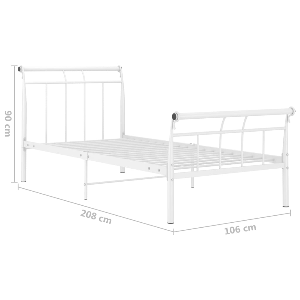 Giroletto Bianco in Metallo 100x200 cm - homemem39