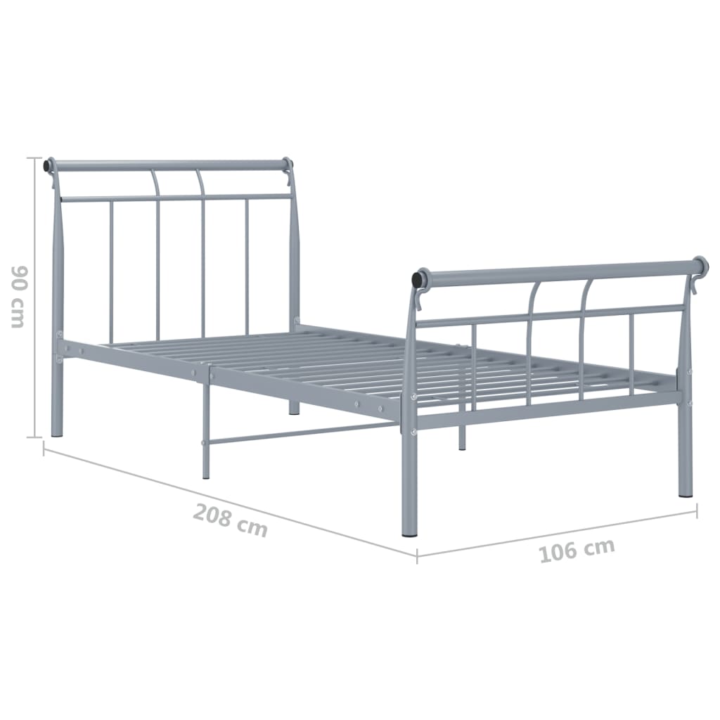 Giroletto Grigio in Metallo 100x200 cm - homemem39