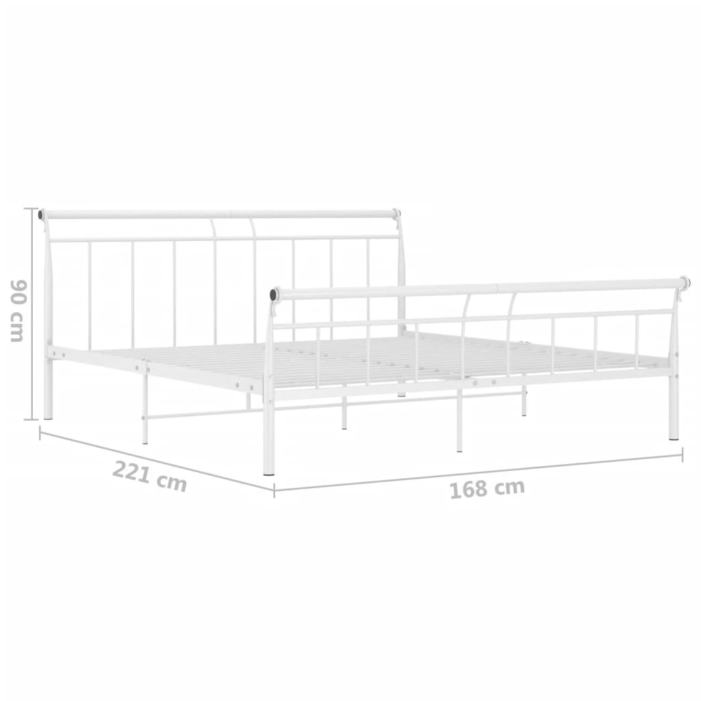 Giroletto Bianco in Metallo 160x200 cm - homemem39