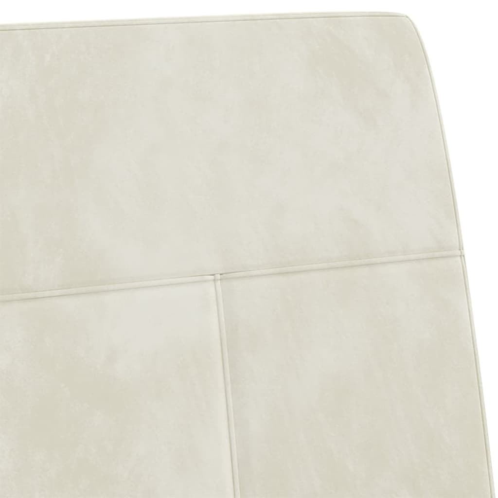 Sedia a Sbalzo Bianco Crema in Velluto - homemem39
