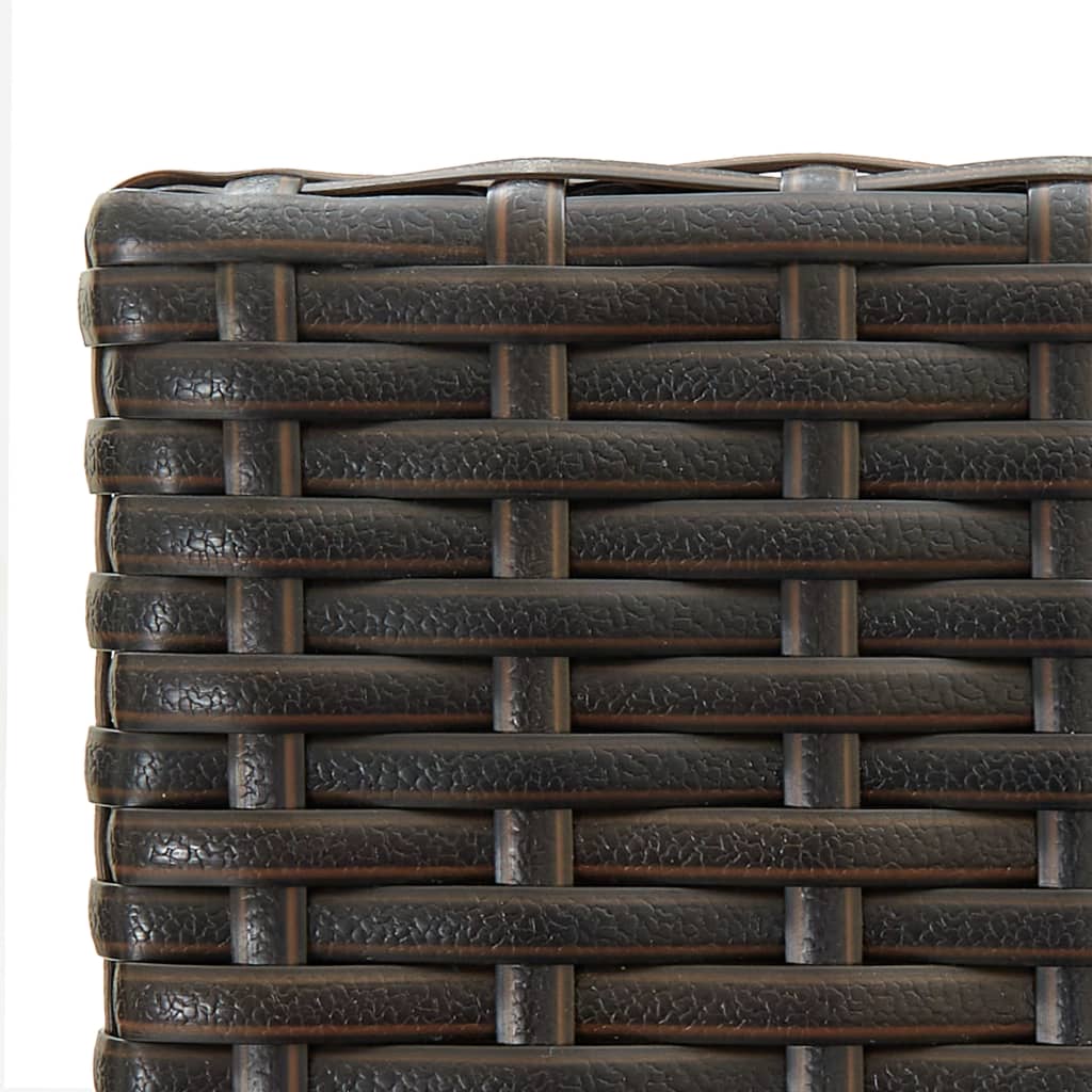 Set Bar da Giardino 3 pz con Braccioli in Polyrattan Marrone - homemem39