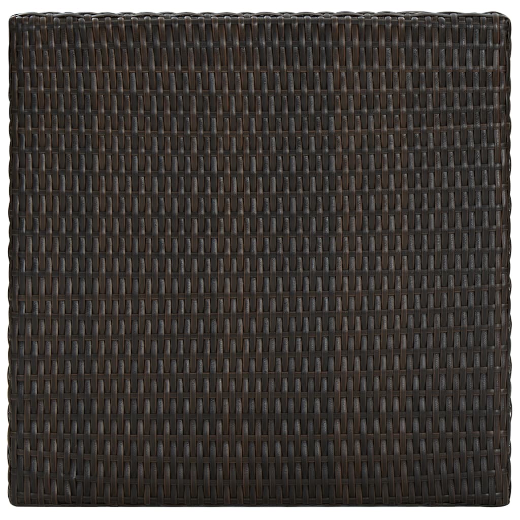Set Bar da Giardino 3 pz con Braccioli in Polyrattan Marrone - homemem39