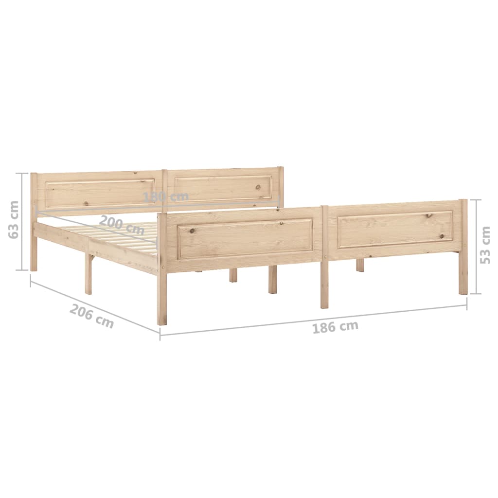 Giroletto in Legno Massello di Pino 180x200 cm - homemem39