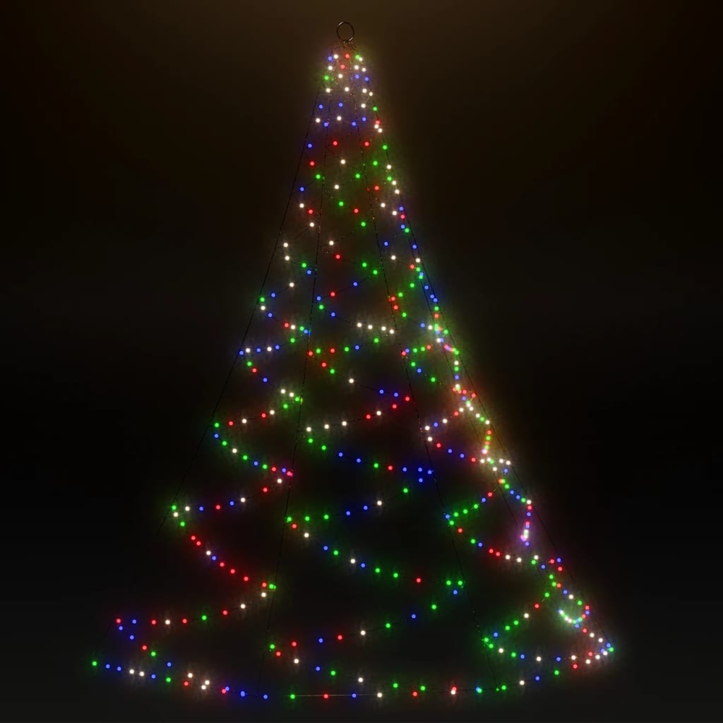 Albero da Parete con Gancio Metallico 720 LED Colorati 5 m - homemem39