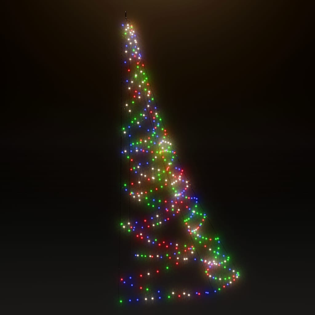 Albero da Parete con Gancio Metallico 720 LED Colorati 5 m - homemem39