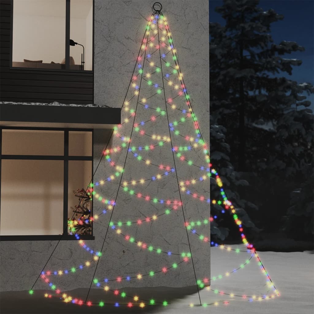 Albero da Parete con Gancio Metallico 720 LED Colorati 5 m - homemem39