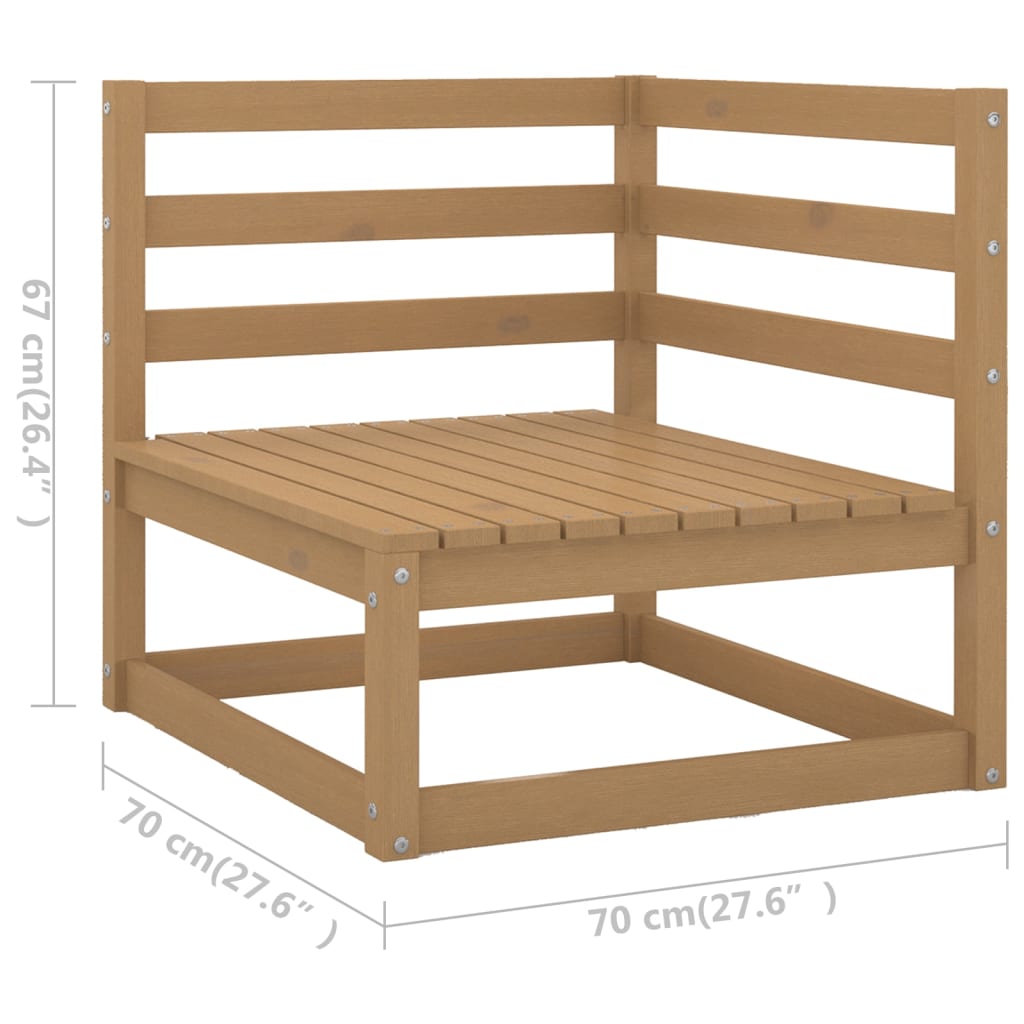 Set Divani da Giardino 6 pz Miele in Legno Massello di Pino - homemem39