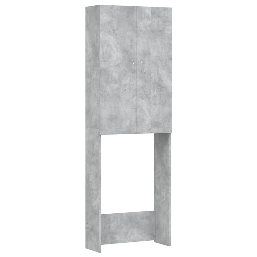 Mobile per Lavatrice Grigio Cemento 64x25,5x190cm - homemem39