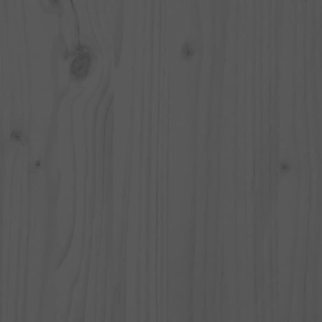 Giroletto Grigio in Legno Massello di Pino 150x200 cm UK King - homemem39