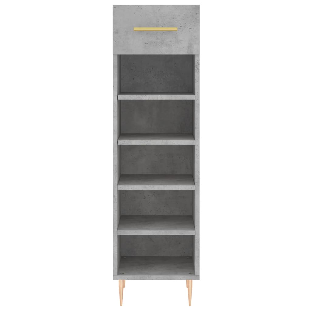 Scarpiera Grigio Cemento 30x35x105 cm in Legno Multistrato - homemem39