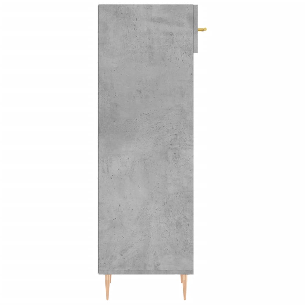 Scarpiera Grigio Cemento 30x35x105 cm in Legno Multistrato - homemem39