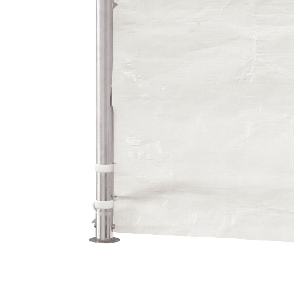 Gazebo con Tetto Bianco 11,15x2,28x2,69 m in Polietilene - homemem39