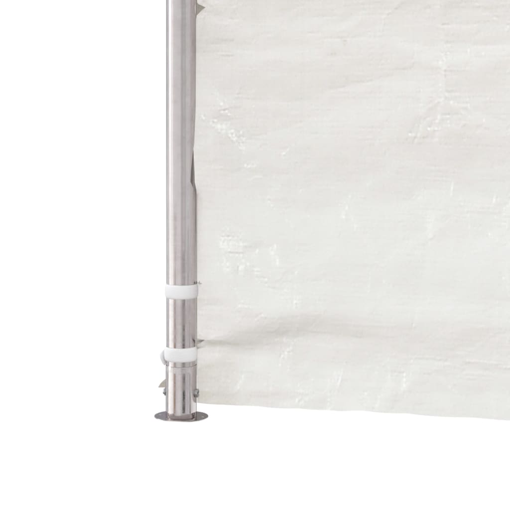 Gazebo con Tetto Bianco 15,61x2,28x2,69 m in Polietilene - homemem39