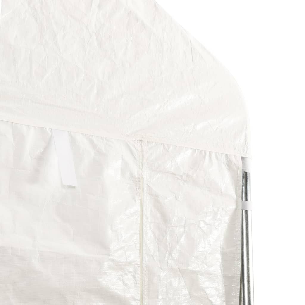 Gazebo con Tetto Bianco 4,46x4,08x3,22 m in Polietilene - homemem39