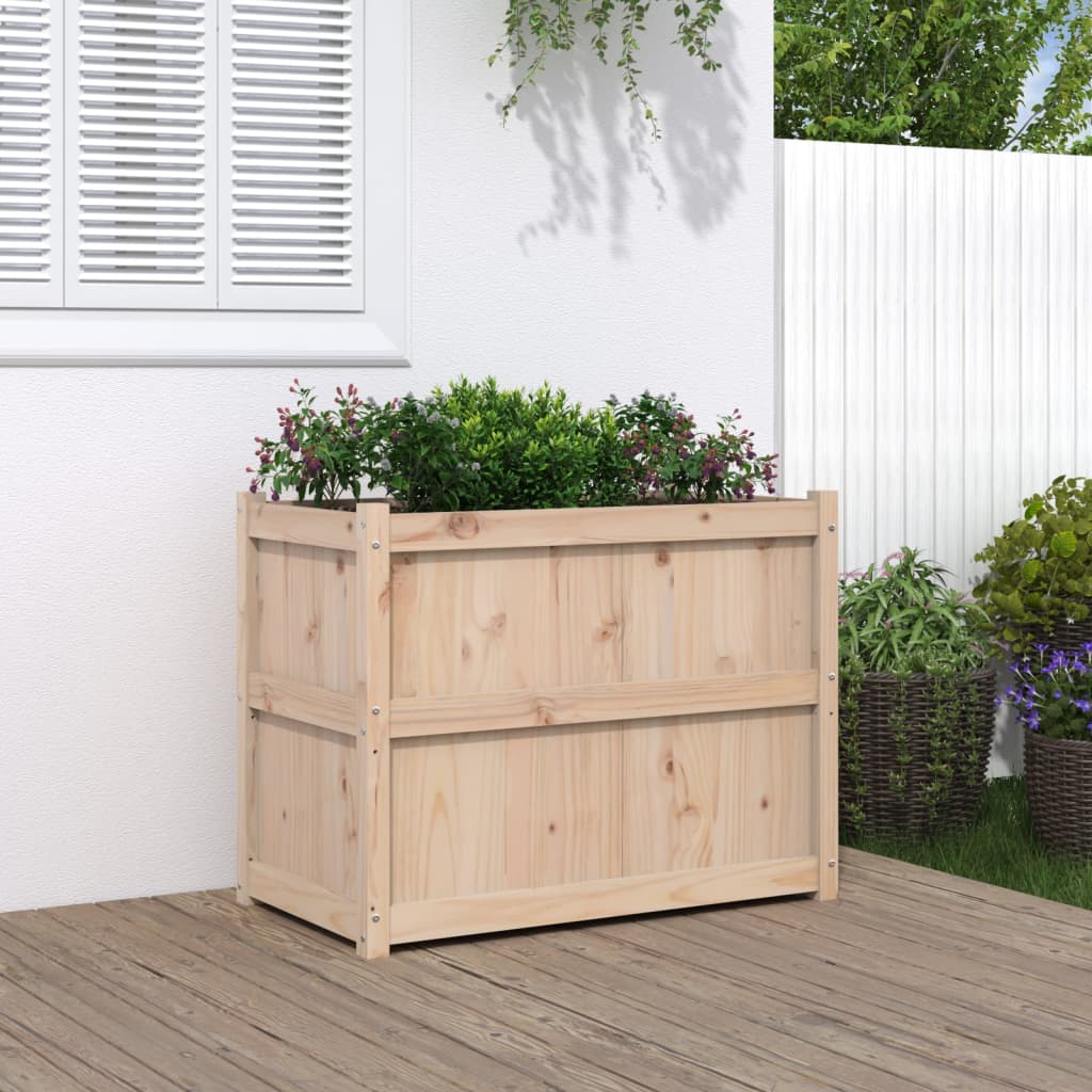 Fioriera da Giardino 90x50x70 cm in Legno Massello di Pino - homemem39