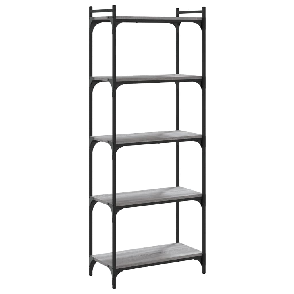 Libreria 5 Ripiani Grigio Sonoma 60x30x154cm Legno Multistrato - homemem39