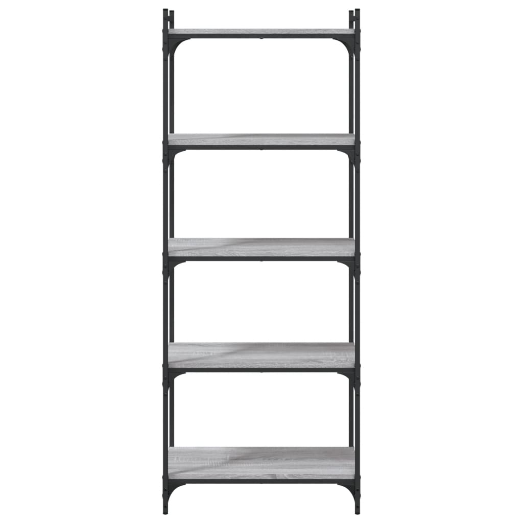 Libreria 5 Ripiani Grigio Sonoma 60x30x154cm Legno Multistrato - homemem39