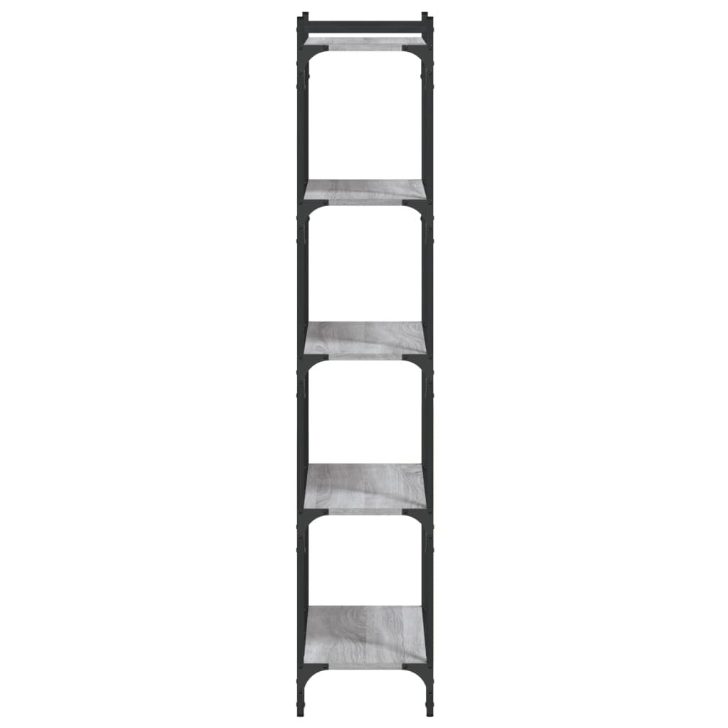 Libreria 5 Ripiani Grigio Sonoma 60x30x154cm Legno Multistrato - homemem39