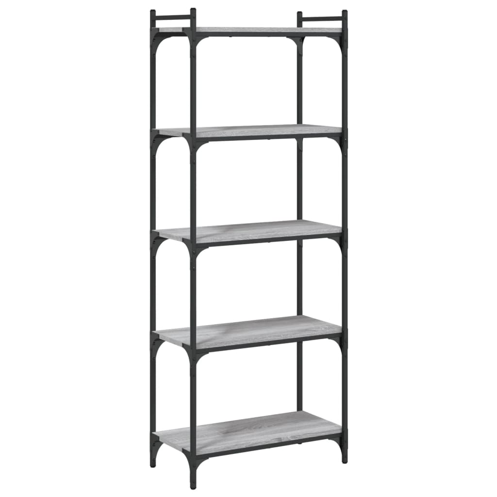 Libreria 5 Ripiani Grigio Sonoma 60x30x154cm Legno Multistrato - homemem39