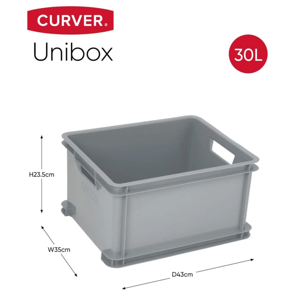 Scatola Portaoggetti Unibox L 30L Grigia