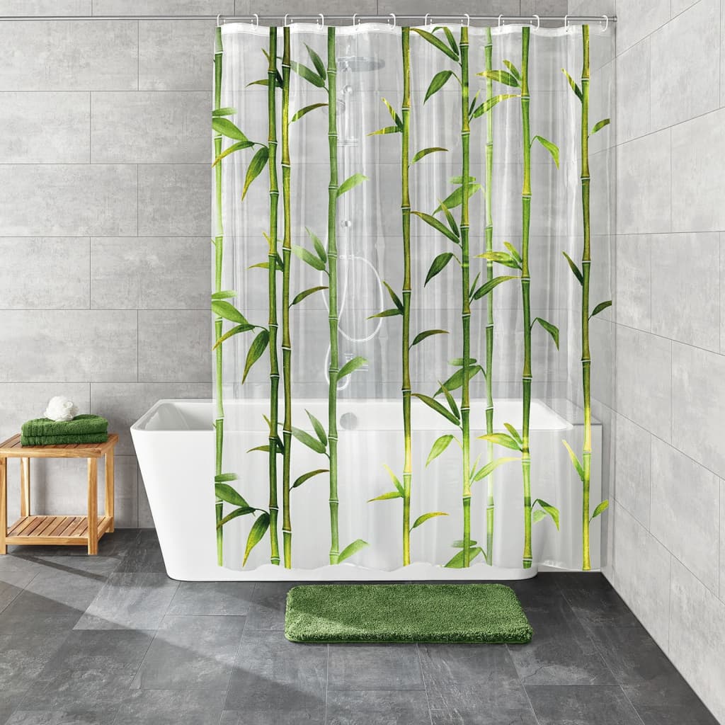 Tenda da Doccia Bamboo 180x200 cm Verde