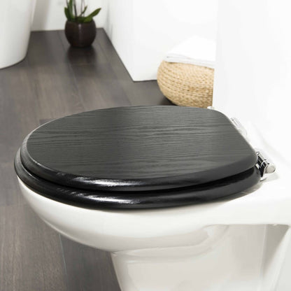 Sedile WC a Chiusura Morbida Blackwash in MDF Nero 252030746