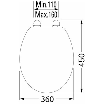 Sedile WC a Chiusura Morbida Memphis Duroplast Bianco 252930646