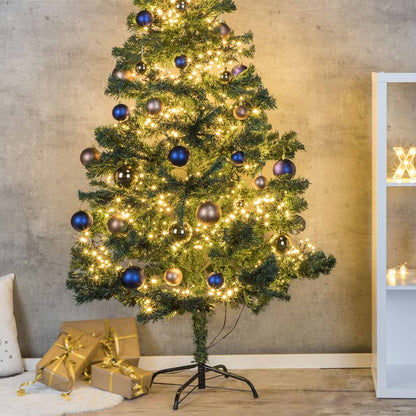 Albero di Natale con Supporto in Metallo Verde 180 cm