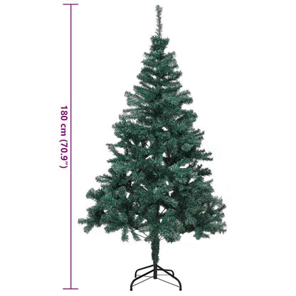 Albero di Natale con Supporto in Metallo Verde 180 cm