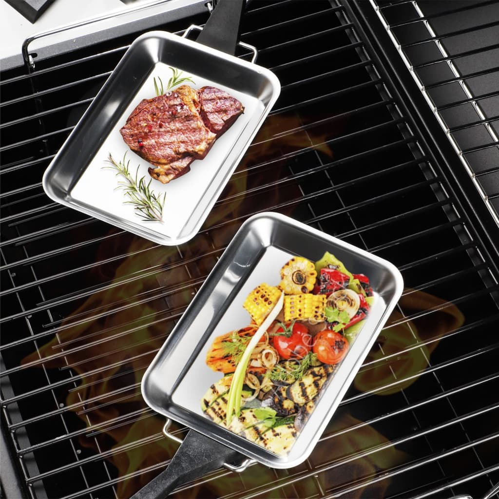 Set Teglie per Barbecue 6 pz Acciaio Inox