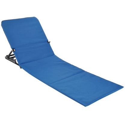 Sedia a Stuoia da Spiaggia Pieghevole in PVC Blu